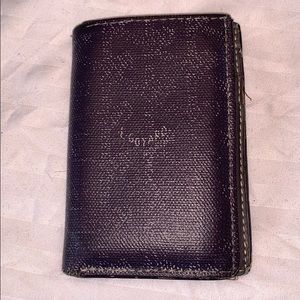 Used authentic grey goyard bi-fold wallet